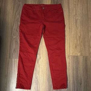 White House Black Market Red Skinny Jeans Vibrant Style